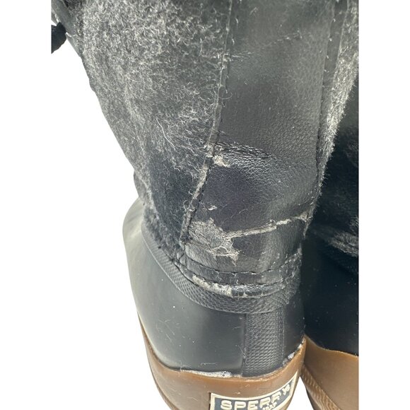 Sperry Womens Wool & Rubber Duck Boots Black/Gray Size 10M - Picture 3 of 14